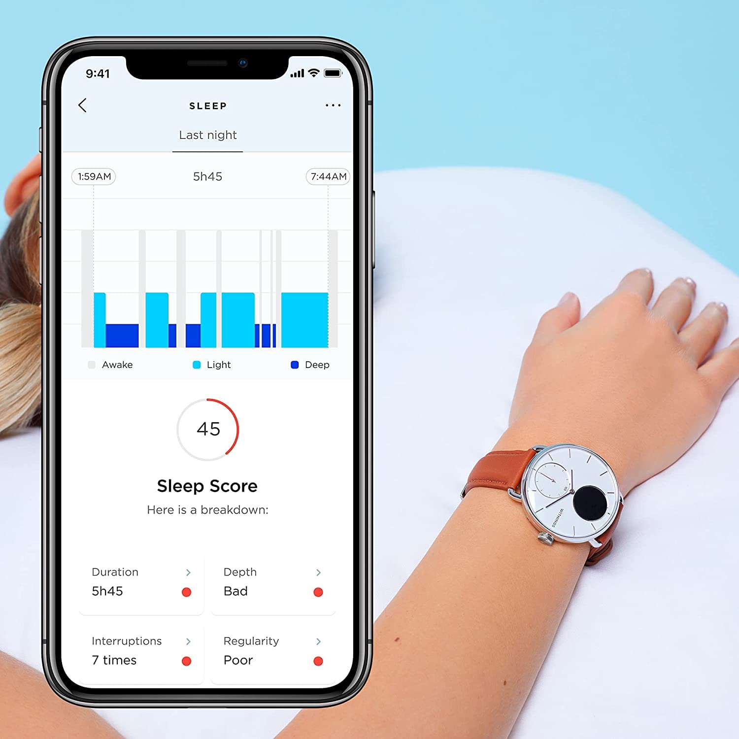 Withings Withings ScanWatch Hybrid Smartwatch with ECG, Heart Rate Monitor and Oximeter