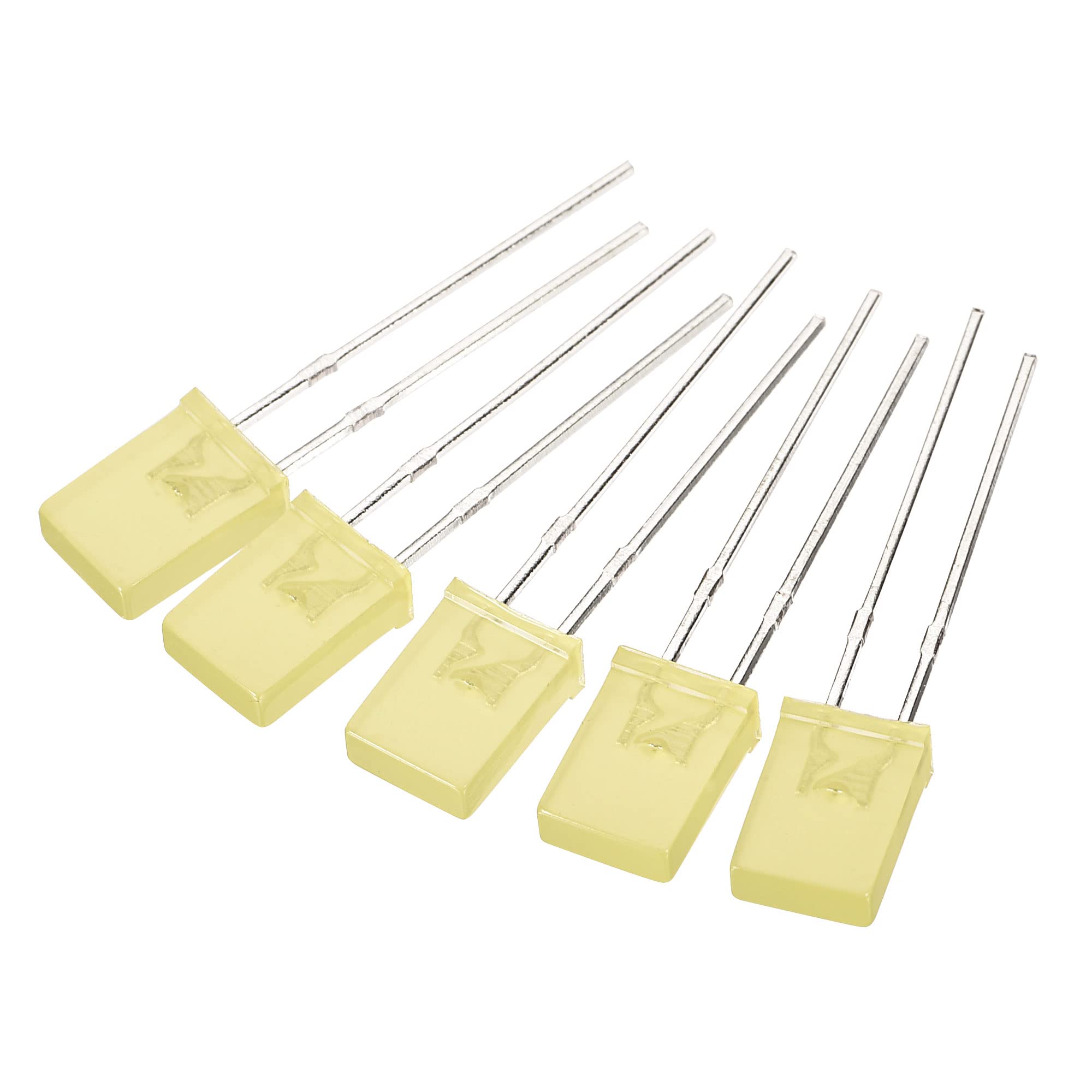 PATIKIL 2x5x7mm x LED Light Lamp Bulb, 200Pcs Rectangular Bright Lighting Emitting Diode for Electronic Component Indicator, Yellow