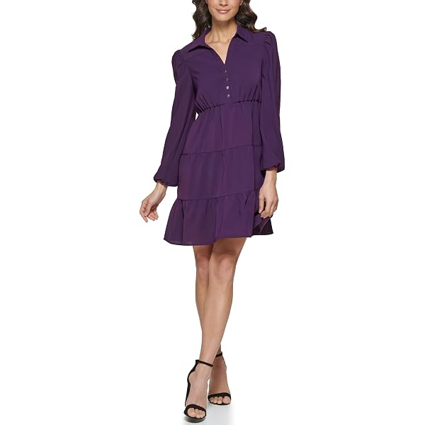 knee length dresses for ladies Park Avenue Flutter Sleeve Side Split Midi Dress Blush L main image 1