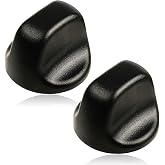 Reyhoar Upgraded 2Pcs S99360232 Range Hood Knob, S600348 Vent Hood Fan Control Knob Replacement Part fit for Broan Nutone, Black