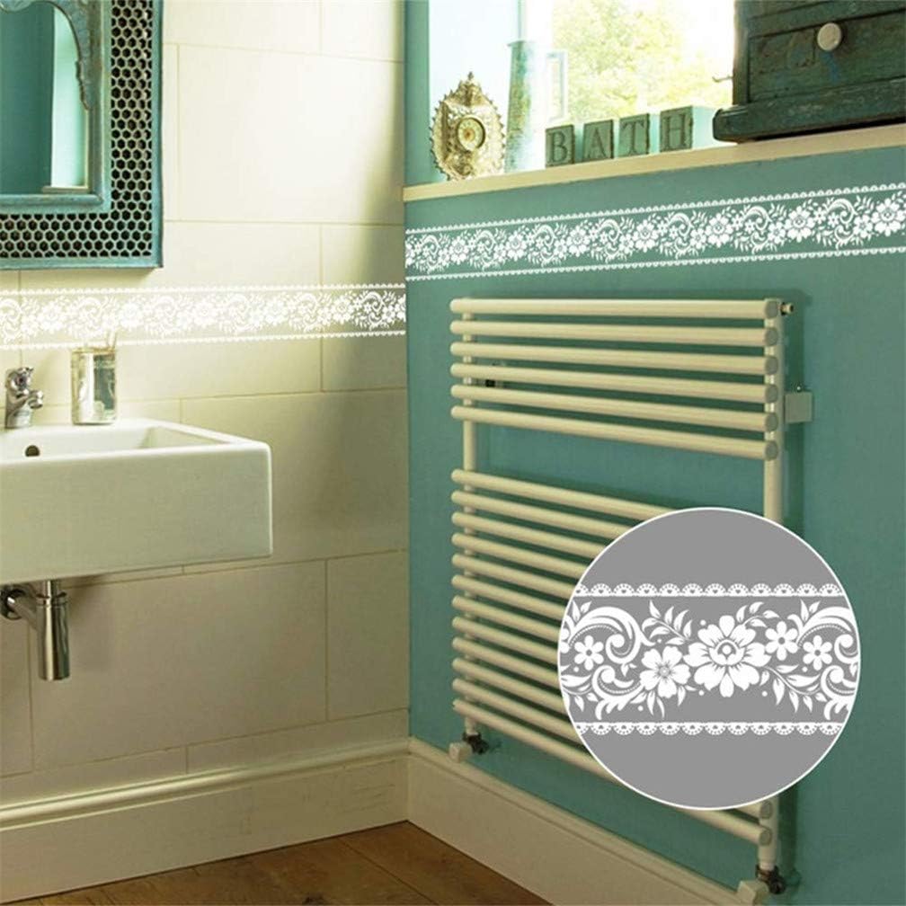 White Lace Transparent Wallpaper Border, 3.94 inch X 393.7 inch/ Roll Self Adhesive Removable Waterproof Wall Border - Image 5