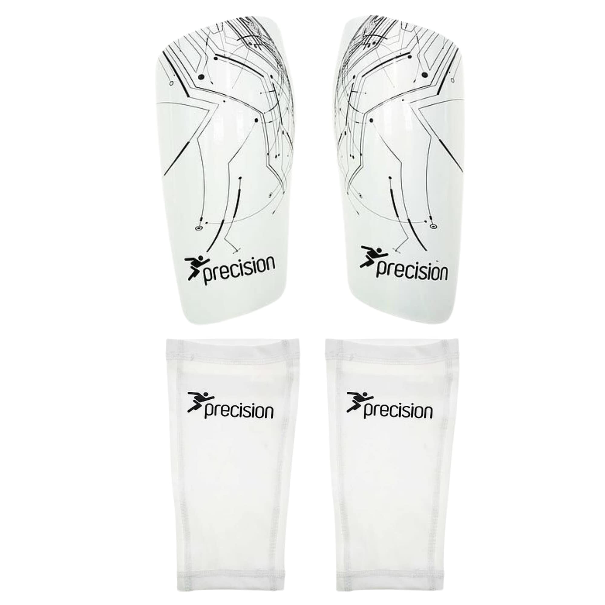 Precision Unisex's Pro Matrix Shinguards, White, M