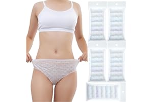 TRAVELCARE Women's Disposable Underwear Ladies Briefs Paper Printing Panties for Travel Hotel SpaHospital Stays Emergencies