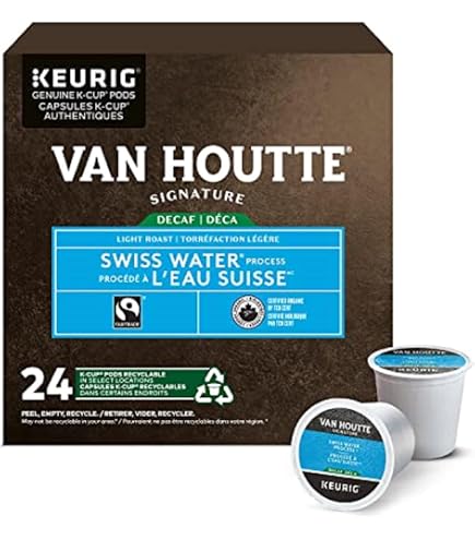Amazon.com: Van Houtte Swiss Water Decaf K-cup Coffee 24 Count : Grocery &  Gourmet Food