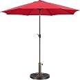 Amazon.com : Yaheetech 10FT Garden Table Umbrella with 30lb Patio ...