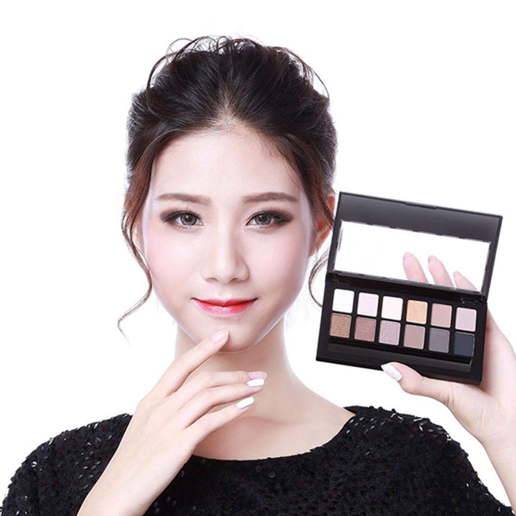 Xixini 12Colors Matte Glitter Lidschatten-Palette Lidschatten-Make-up-Kosmetik