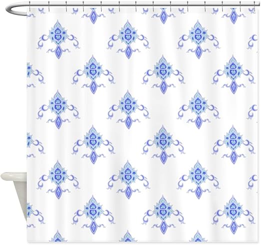 Amazon Com Cafepress Periwinkle Fleur Decorative Fabric Shower