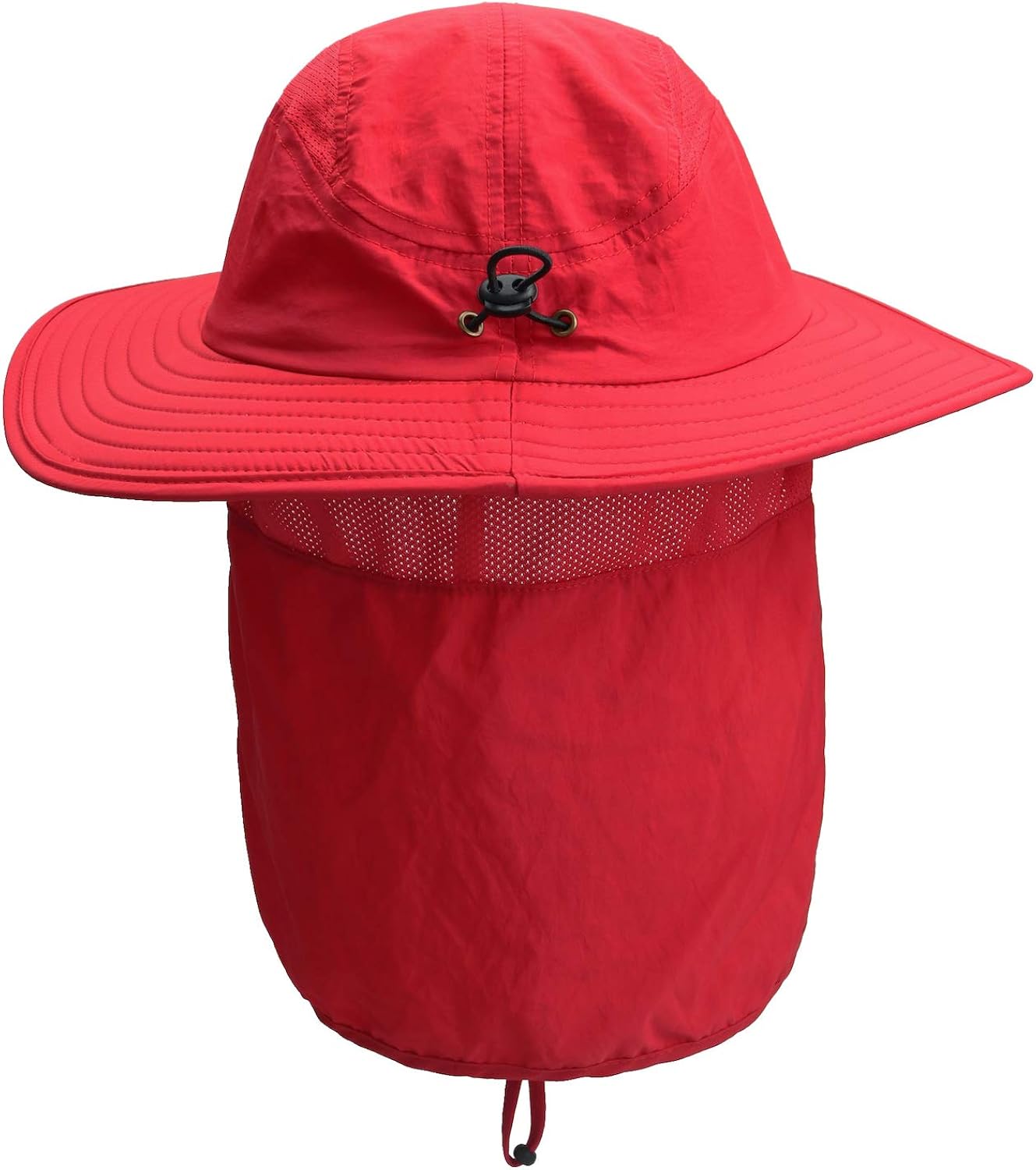 Home Prefer Adult UPF 50+ Sun Protection Cap Wide Brim Fishing Hat with Neck Flap Dark Gray : Clothing
