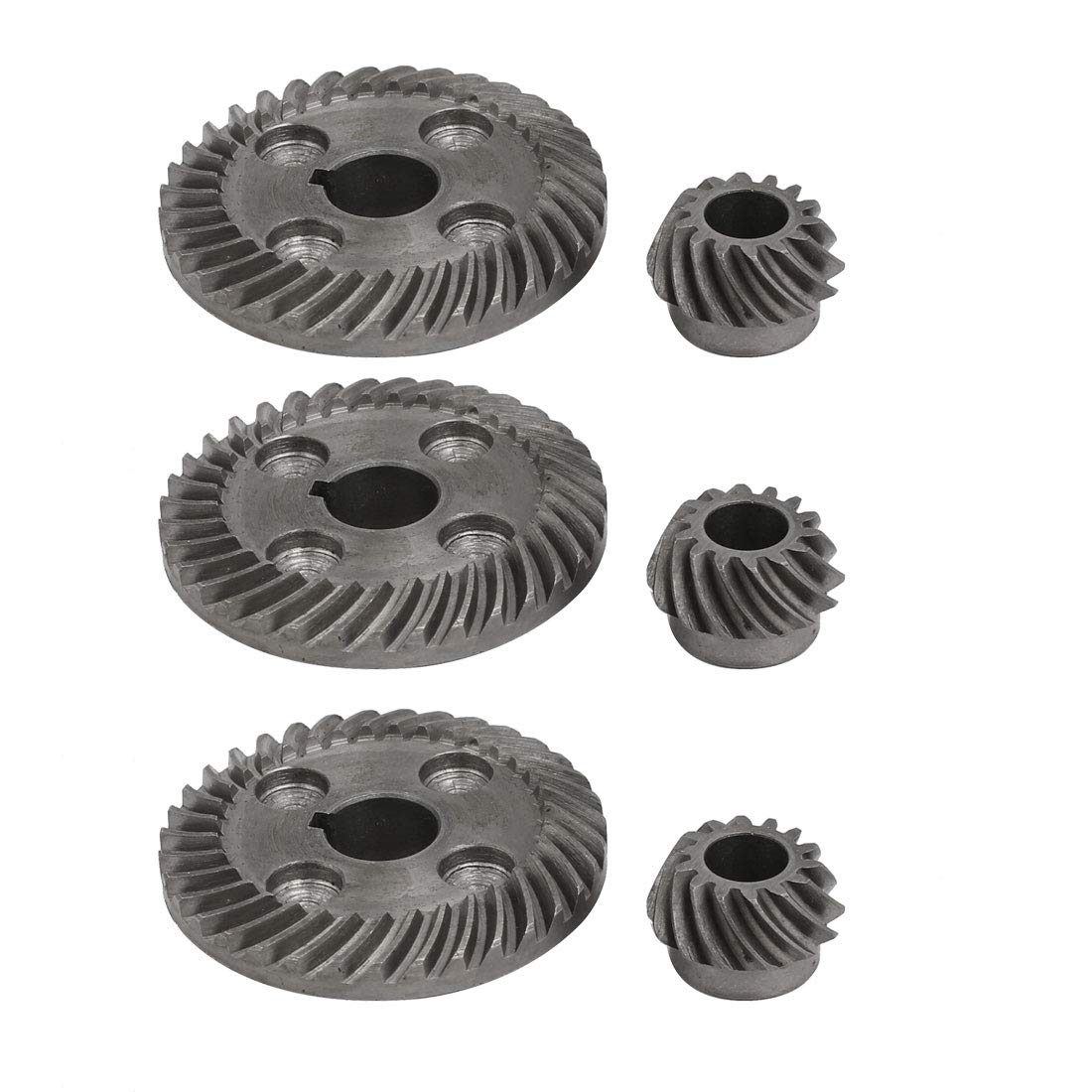 sourcingmap 90 Degree Shaft Angle Replacement Part Spiral Bevel Helical Gear Set 3pcs