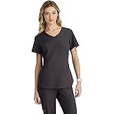 BARCO Skechers Vitality Electra Classic Fit Scrub Top for Women's 3-Pocket V-Neck Top with Moisture Wicking Fabric