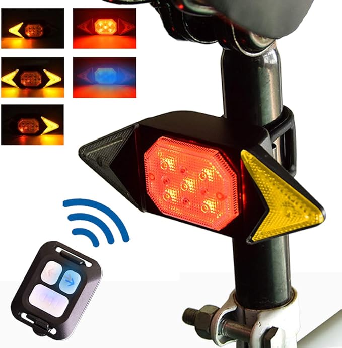 Bike Tail Light with Turn Signals 4 Modes USB Rechargeable Waterproof