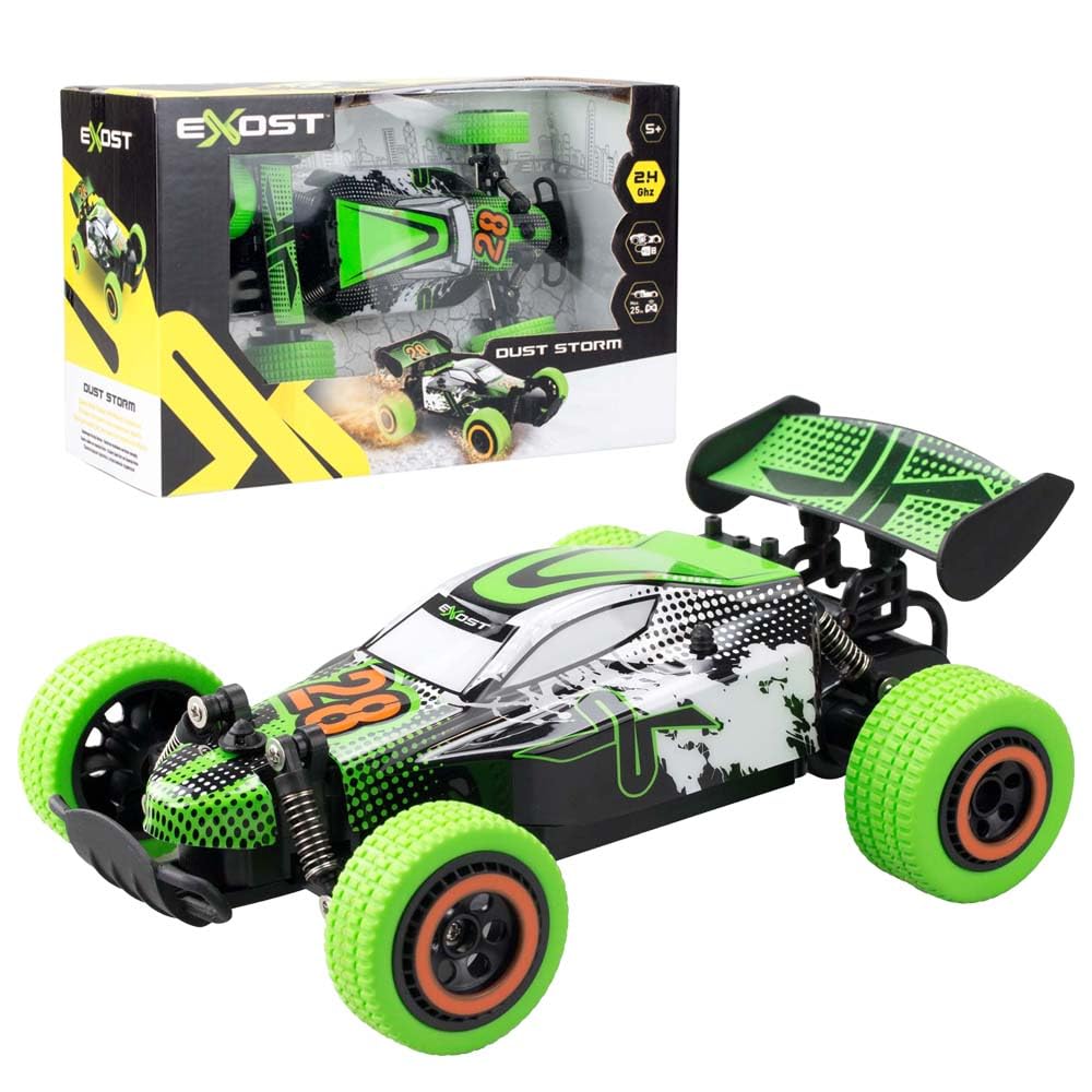 Exost Dust Storm, Buggy RC Race Car, Off-Road Tyres with Precise Control, 2.4Ghz Control, Children 5+