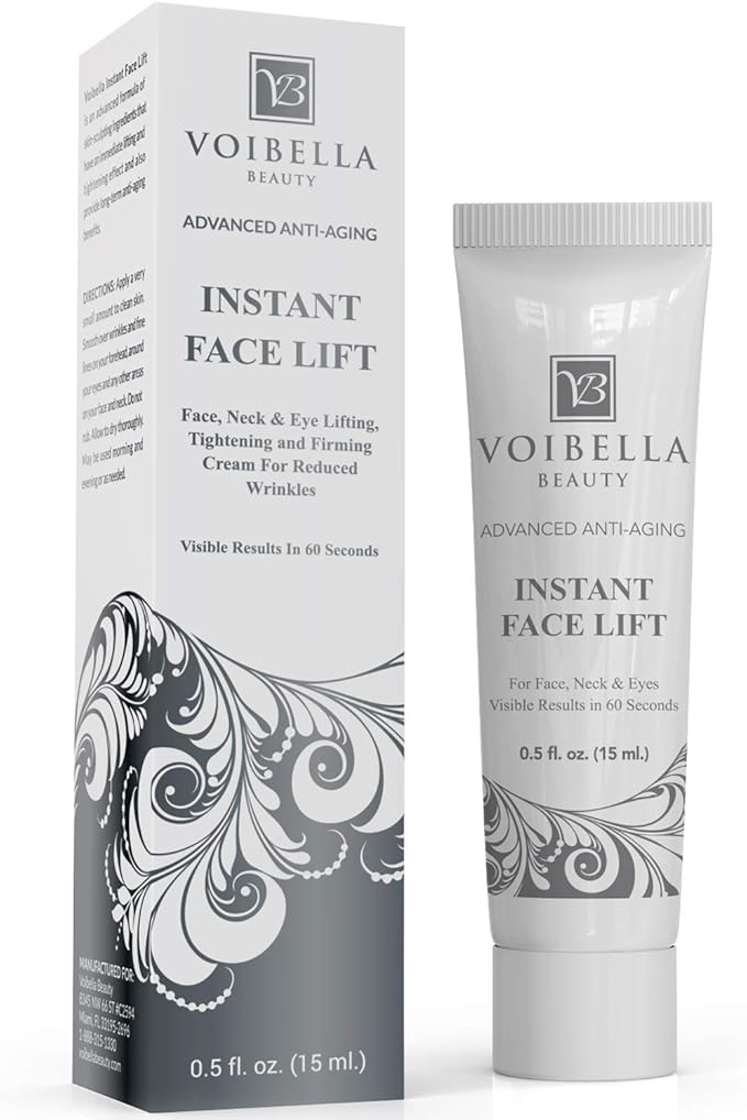 Instant Face Lift Cream Best Eye Neck Face Tightening Lifting Firming Serum To Smooth Appearance Of Loose Sagging Skin Puffiness Fine Lines Wrinkles Within 1 Minute Peptides Stem Cells Amazon Ca Beauty