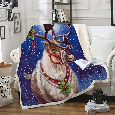 Megok Sofa Decke Weihnachten Hirsch Dammdecken Mode Decken Decke F 59 X 78 7 Amazon De Kuche Haushalt