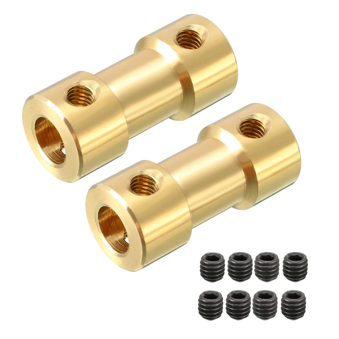 sourcing map 2pcs Shaft Coupler 2.3mm x 4mm Connector Adapter for RC Airplane Boat Motor L20XD9