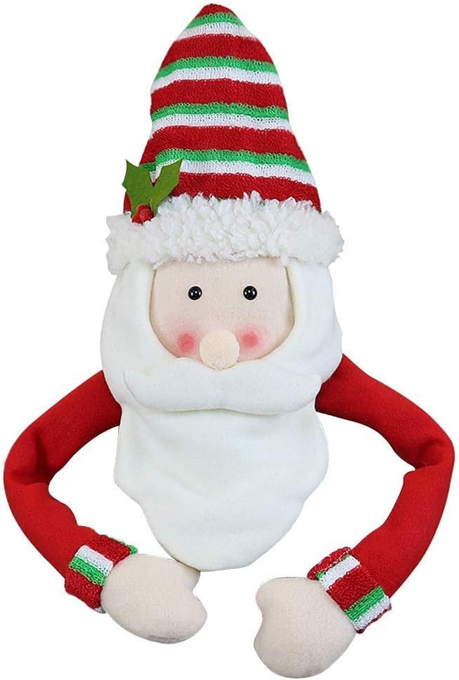 PUBMIND Christmas Tree Top, Reindeer Christmas Tree Hugger, Hollow Christmas Tree Topper Decoration, Christmas Party Supplies SANTA