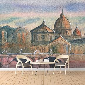 Wall Murals for Bedroom Watercolor Painting Removable Wallpaper Peel and Stick Wall Stickers - 66x96 inches