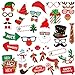 67-Piece Christmas Party Photo Booth Props Kit, Christmas decoration & Party Supplies, Including Christmas glasses, hand signs, hats, tags ect.