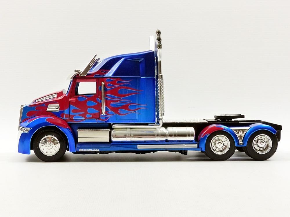 Jada Toys 98403 Transformers Western Star 5700 XE Phantom Transformers 5 1:24 Scale Blue/Red, Blue / Red - Image 4