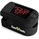 Zacurate Pro Series 500DL Fingertip Pulse Oximeter Blood Oxygen Saturation Monitor with Silicone Cover, Batteries and Lanyard