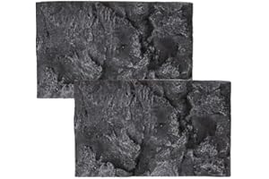 SAMLEE Rock Terrarium Background 3D Reptile Tank Background Board Snake Habitat Decoration Leopard Gecko 3D Wall Backdrop Aquarium DéCor Backgrounds for Lizards Bearded Dragons Tree Frogs Tortoises (2 Pcs)