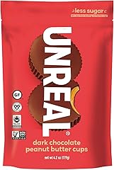 Unreal Dark Chocolate Peanut Butter Cups, 4.2 oz