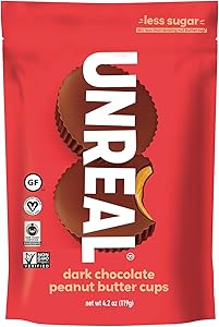 Unreal Dark Chocolate Peanut Butter Cups, 4.2 oz