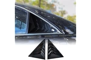 Xhfarce Window Louver Fits for 6th Toyota Camry 2006 2007 2008 2009 2010 2011 Accessories Rear Side Window Louvers Windshield Sun Shade Cover Auto Exterior Decoration Accessories(Bright Black)