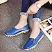 LabatoStyle Women’s Genuine Leather Flats Casual Moccasin Driving loafers Shoes (Royal Blue, 8.5 B(M) US)