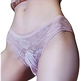 Sissy Femboy Panties for Men Cute Pouch Lingerie, Crossdresser Thong Underwear Sexy Slutty Sheer Briefs Gay Feminine Boys