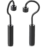 Mens Women Long Dangle Black Cylinder Stud Earrings Stainless Steel, Screw Back, 2pcs