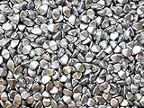 50psc Pinch - Czech Pressed Glass Beads Triquetrous 5x3.5mm, Silver Metallic (Full Labrador)