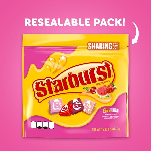 STARBURST FAVEREDS FRUIT CHEWS CHEWY CANDY, SHARING SIZE, 15.6 OZ BAG