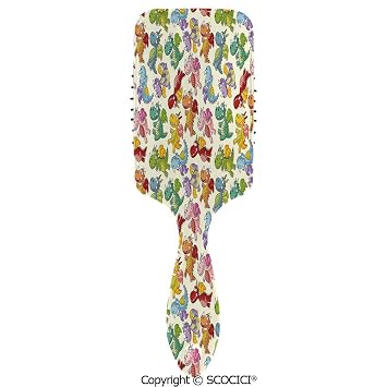 Buy Detangling Hair Brush Soft Comb Cushion Air Cartoon Fire