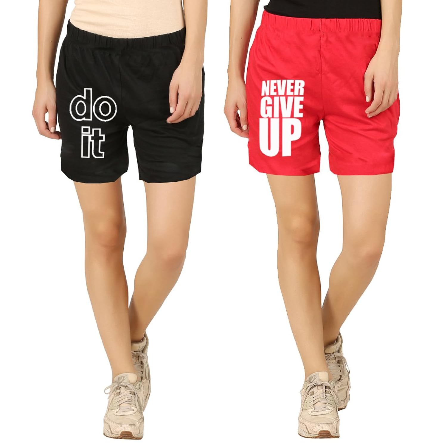 hotfits women's cotton graphic shorts
