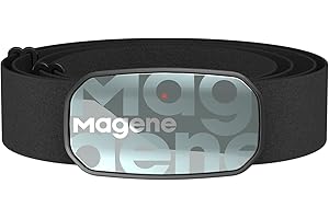 Magene H603 Chest Strap Heart Rate Monitor, ANT+ and Bluetooth Compatible with Fully Adjustable Strap, iPhone & Android Compatible