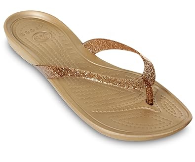 crocs glitter flip flops