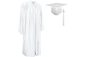 GraduationMall Shiny Graduation Cap and Gown with 2025 Tassel for High School and Bachelor