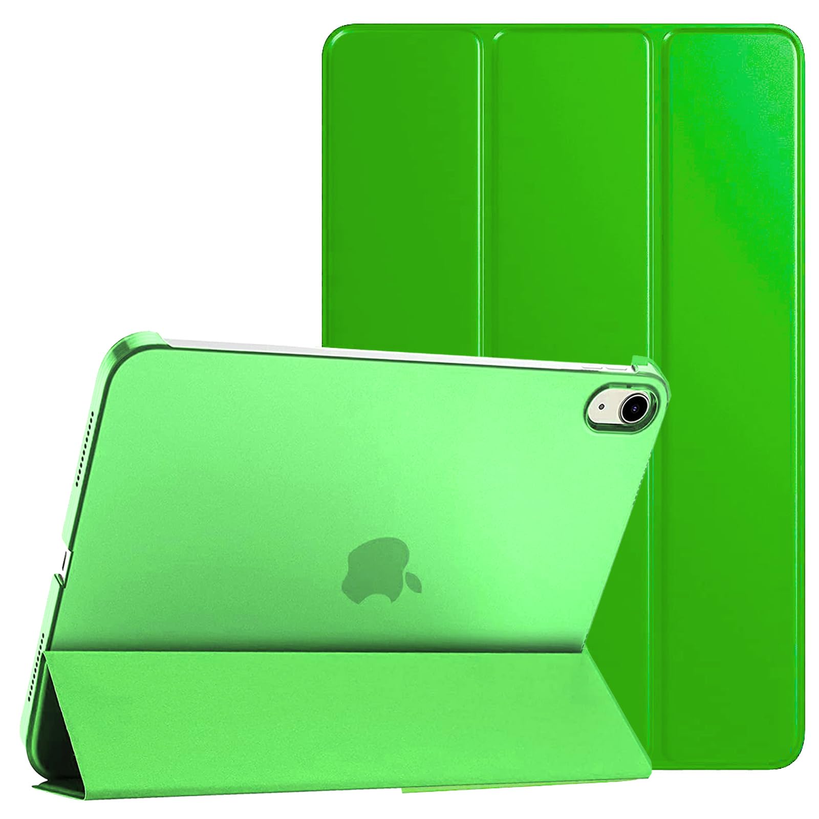 PROTech Case for iPad 10th Generation Case 2022, Slim Stand Cover for iPad 10th Gen 10.9 inch, Support Touch ID, Auto Wake/Sleep Smart Shell with Translucent Back (Green)