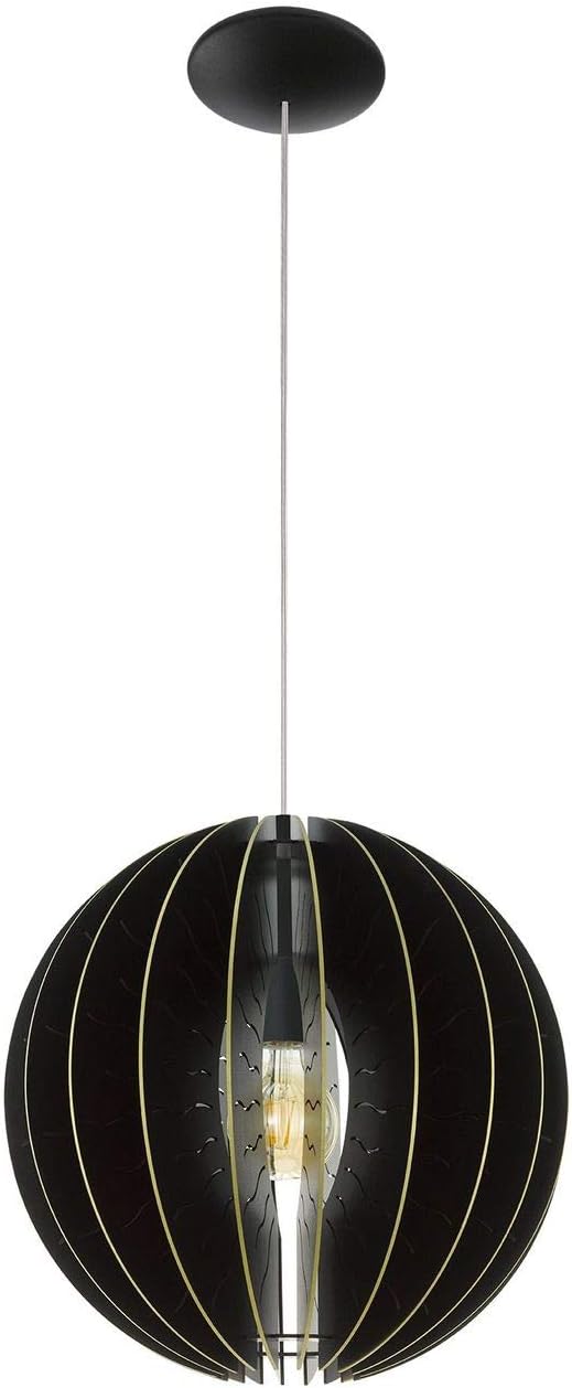 EGLO FABESSA Pendant Light, Steel, 60 W, Black