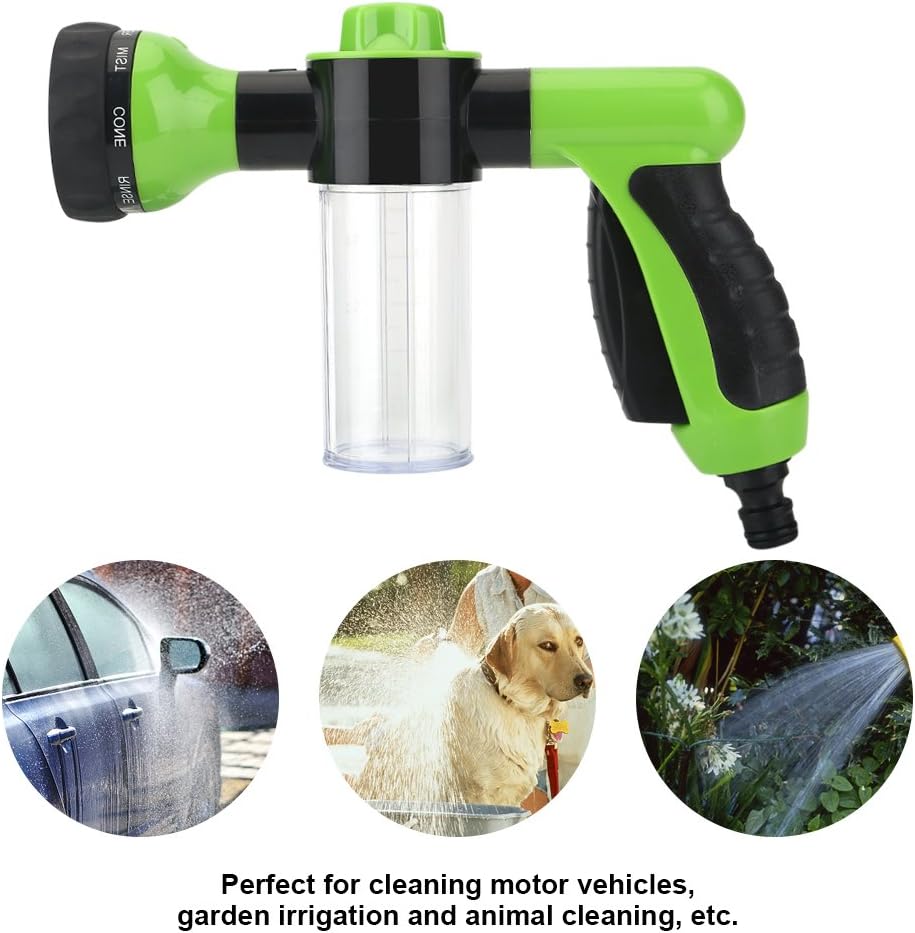 Foam Gun Pressure Washer Car Wash Spray Gun, 6m Range, Green, ABS Material, Adjustable Nozzle, 21x14cm, Medium - Image 5
