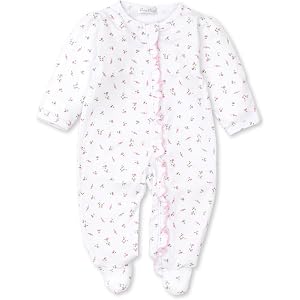 Kissy Kissy Baby Boys and Girls 100% Pima Cotton Garden Roses 2-Way Zip Front Footie Pajamas