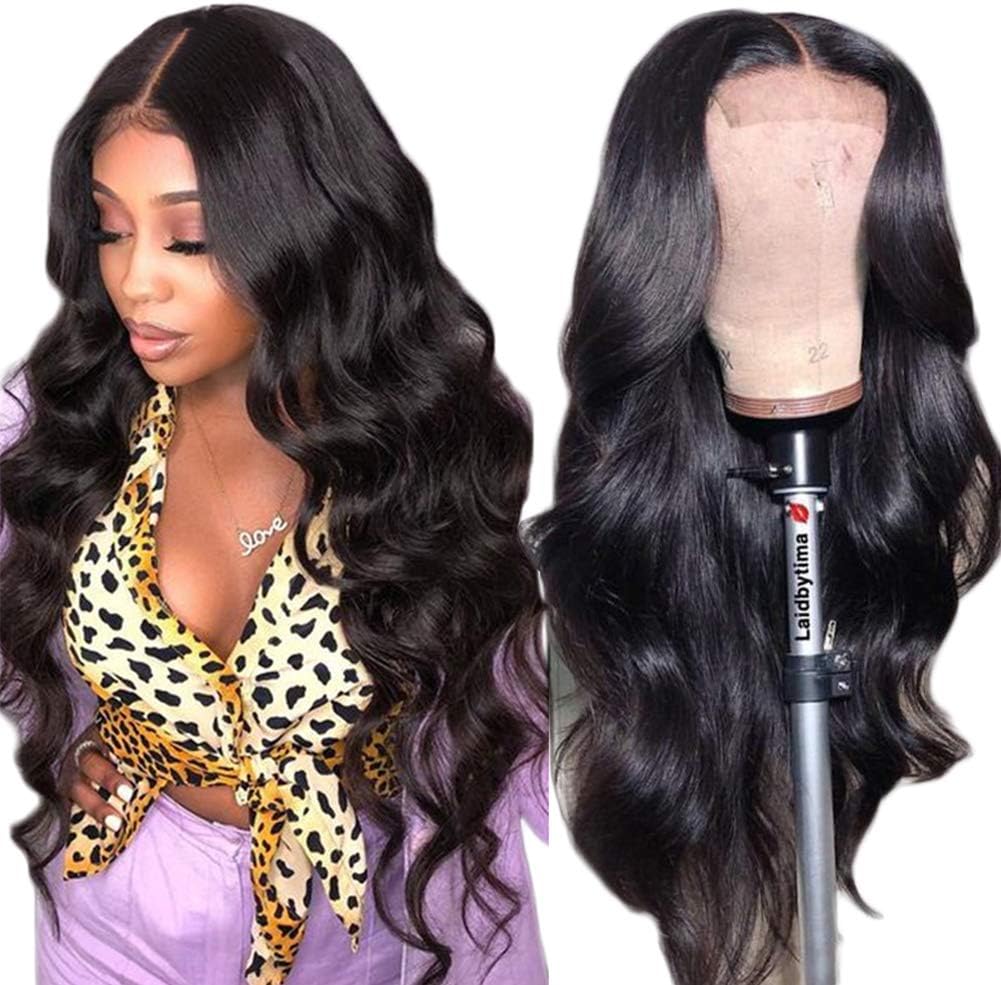 CYNOSURE Hair Body Wave Lace Front Wigs Human Hair with Baby Hair 13x4 Pre Plucked Human Hair Wigs for Women 18inch 180% Density