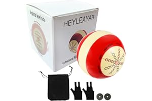 HEYLEAYAR Professional Billiard Training Cue Ball Pool Cue Ball Practice Training Artifact with Billiard Gloves,Pool Ball Bag,Billiard Accessories Used in American Billiards Eight Balls