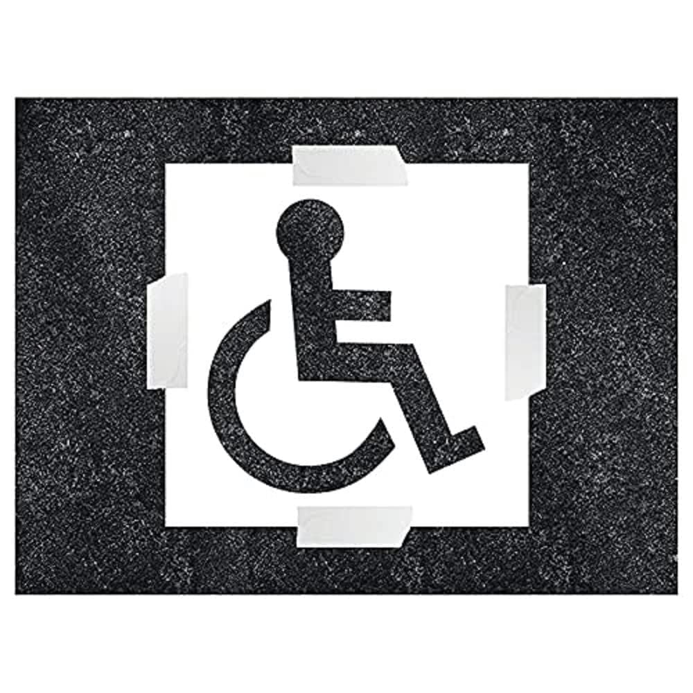 Vsafety Disabled Icon Stencil - 400 x 400 mm - 1.1 mm Polypropylene Safety Sign