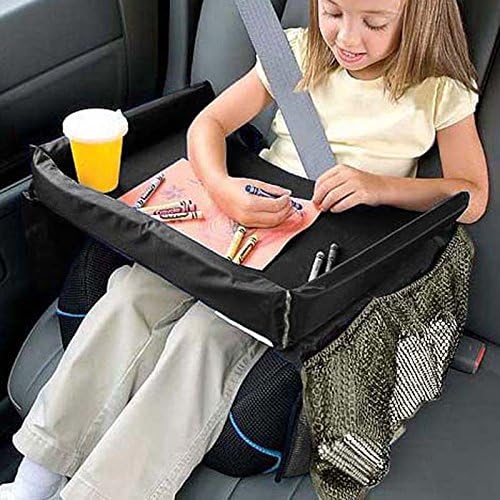 CLET Waterproof Baby Kids Car Safety Seat Snack Play Travel Tray Drawing Board Table