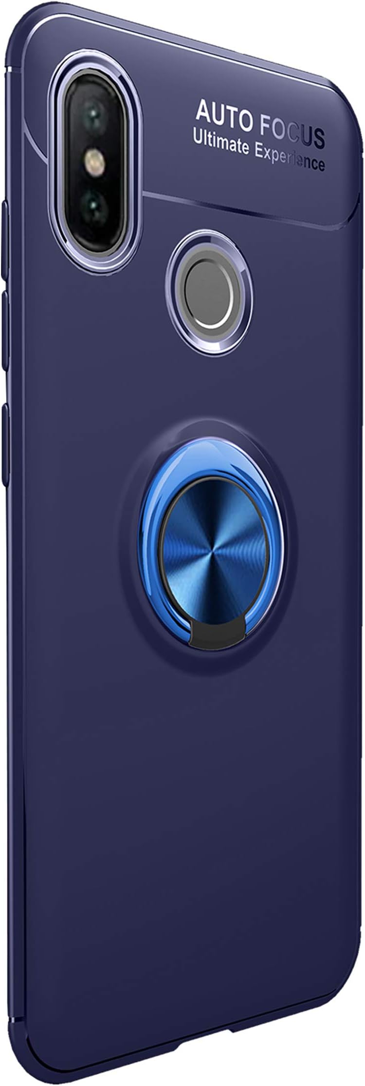 Dylc Huawei Y9 2019 Case with Metal Ring Kickstand, TPU Full Protection Shock Absorption Heat Dissipation Thin Rugged Armor Magnetic Phone Case for Huawei Y9 2019(Blue)