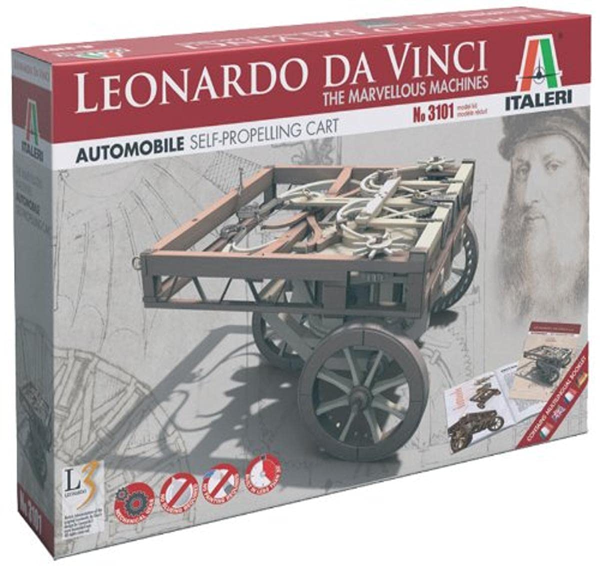 Italeri 510003101 It L Da Vinci Automobile Self Prop Cart