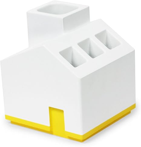 Amazon Klasio オリジナル傘立て House ホワイトイエロー おしゃれ 北欧 ポリストーン デザイン 贈り物 ギフト 結婚祝い 新築祝い スリム コンパクト インスタ映え 傘立て オンライン通販