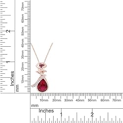 AFFY White CZ & Simulated Pink Ruby Bezel Setting